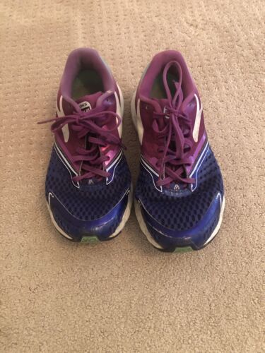 brooks Womens launch Size 7 Running Shoes Sneakers Blue Purple Gym Shoes Look! - Picture 3 of 9