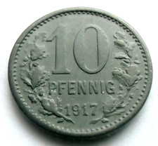 (404) RARE NOTGELD  COIN  10 PFENNIG - 1917 - CITY  OF ISERLOHN
