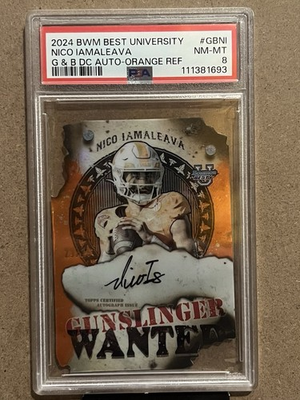 #ad #ad 2024 Bowman#x27;s Best U Gunslingers Bandits Nico Iamaleava Auto 25 PSA8 $130.00