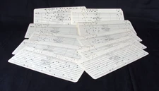 IBM 5081 Vintage Data Processing Punch Cards 10-Pack  (7.5 in x 3.5 in)