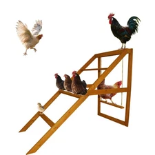Chicken Perches for Coop with Swing: Roosting Bars for Coop Accessories - Chi...