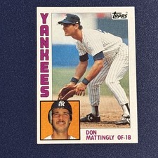 Topps 1984 Rookie Don Mattingly #8 New York Yankees Baseball Card
