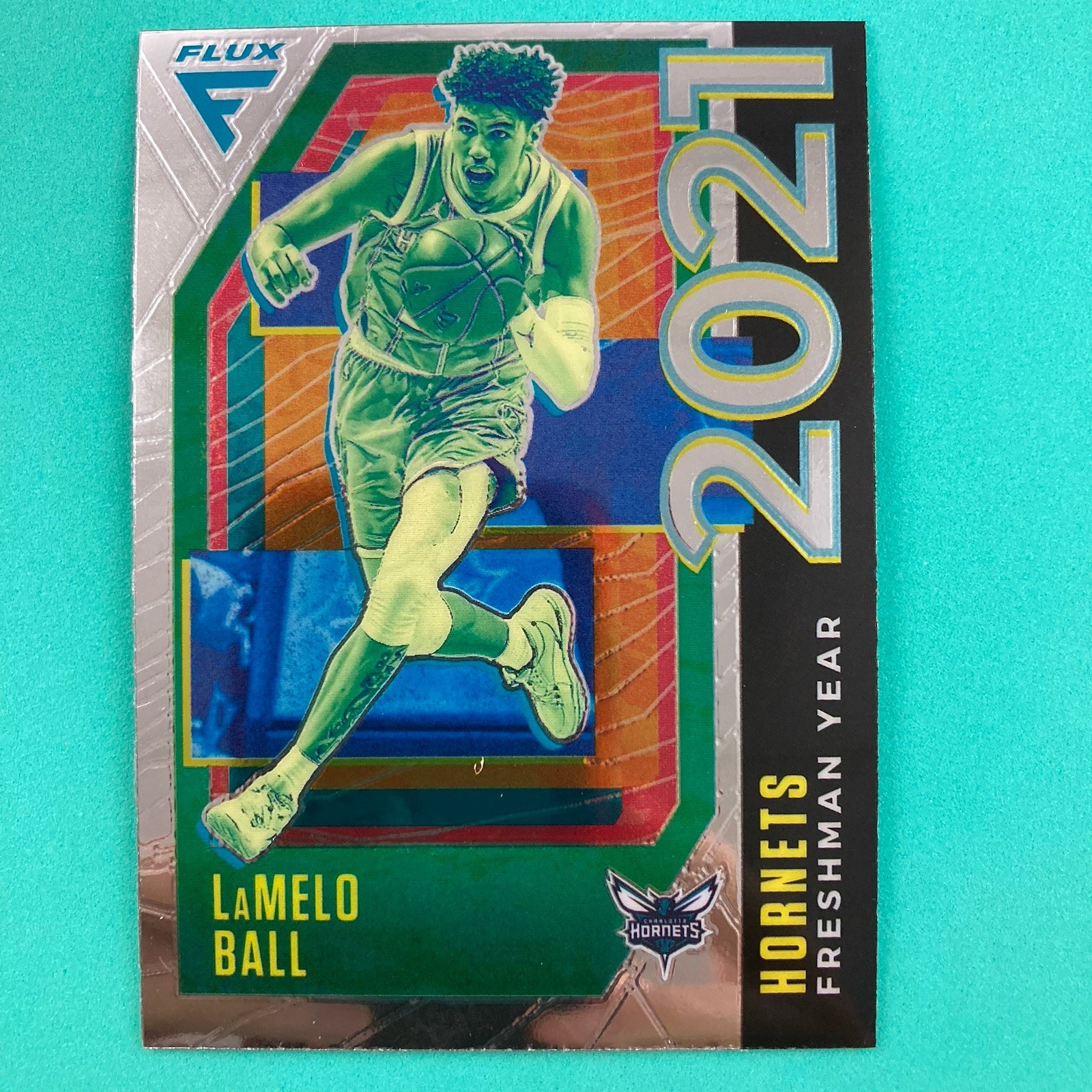 LaMelo Ball 2020-21 Panini Flux Freshman Year Rookie Insert #1 Charlotte Hornets
