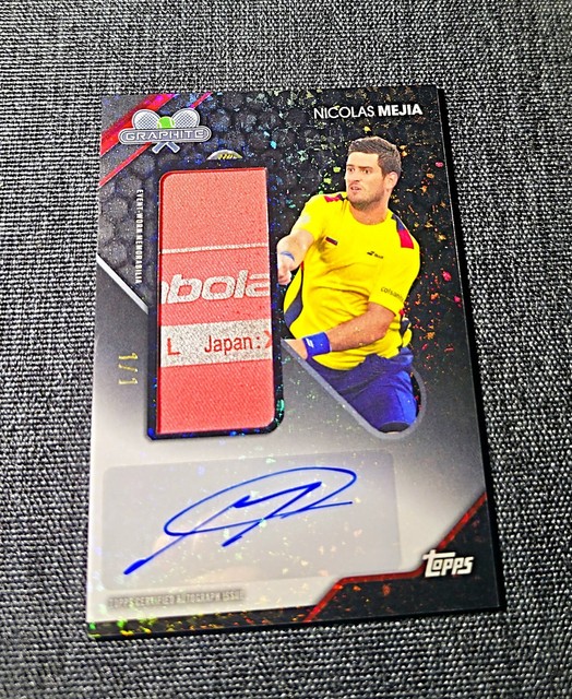 2026 Topps Graphite Tennis Nicolas Mejia Red Crystalline Auto 1/1  patch