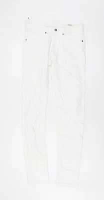Marks and Spencer Mens White Cotton Skinny Jeans Size 28 in L33 in Regular - Image 1 of 4