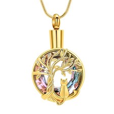 Cat Cremation Jewelry Urn Necklace for Ashes for Pet,Funeral Ashes Keepsake U...