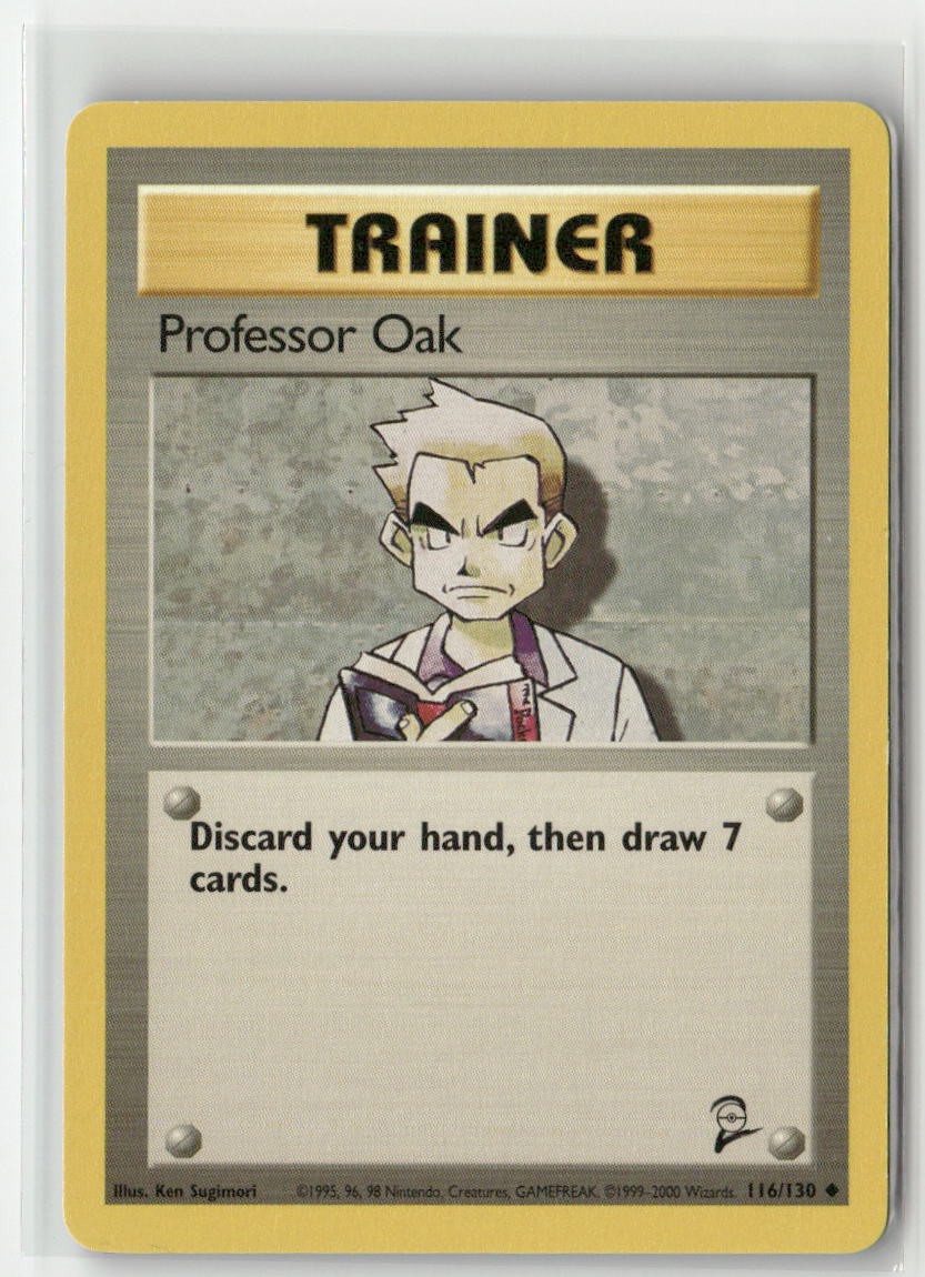 Professor Oak 116/130 UC Base Set 2 NM Pokemon