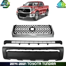 Front Bumper Cover & Grille Assembly Kit For 2014-2021 Toyota Tundra Pickup
