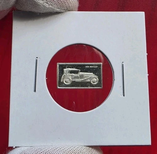 Vintage 1925 Bentley Car - 1.6 Gram .925 Sterling Silver Mini Bar Proof Ingot