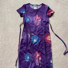 VINTAGE DISORDERLY KIDS SHORT SLEEVED MIDI LENGTH 7 GIRLS DRESS, FLORAL, SASH
