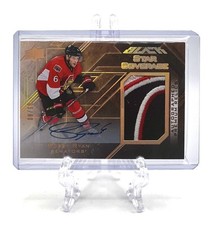 BOBBY RYAN 2015-16 UD Black #SCOV-BR STAR COVERAGE AUTO RELICS GOLD SPECTRUM /10