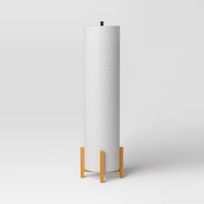 Paper Floor Lamp Natural Wood - Room Essentia...