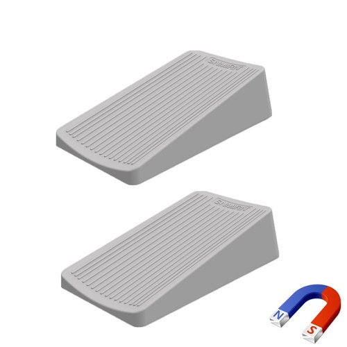 Premium Rubber Door Stop - Large Door Stopper Wedge,Anti-Slip Design, Automat...
