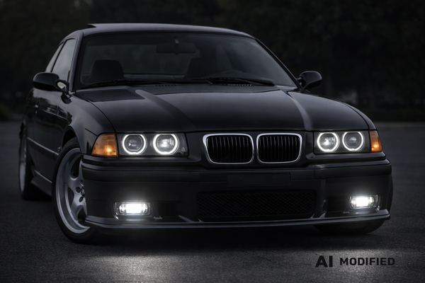 LED Nebelscheinwerfer Set Schwarz Klar Passend FüR BMW E36 91-99-image