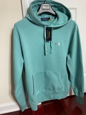 Brand New POLO RALPH LAUREN Green Long Sleeve Classic Hoodie Size M