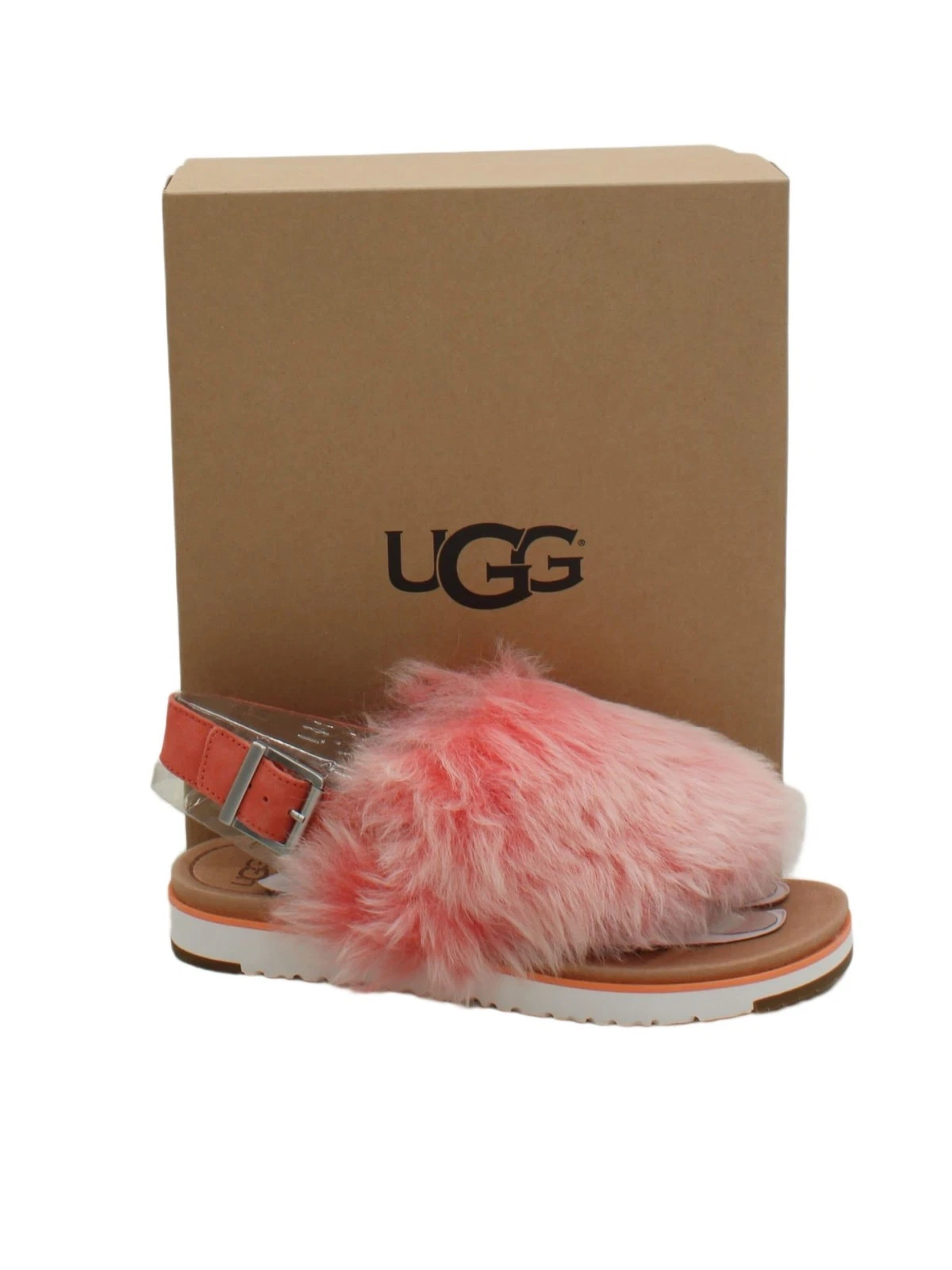 Sandali donna UGG UK 8 pelle rosa con altri cinturini nuovi con etichette