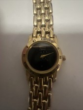 Citizen Elegance Watch Women 22mm Black Dial Gold Tone Round 5420-S26003