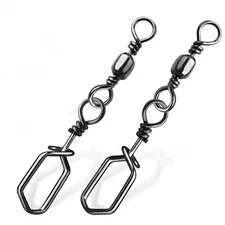 25~100Pcs Fishing Swivel Coastlock Snaps Brass Fishing Rolling Swivel Interlock