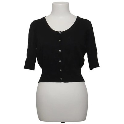 Mango Basics, Strickjacke, Damen, Größe: L, Schwarz, Einfarbig, Feinstrick #wOw