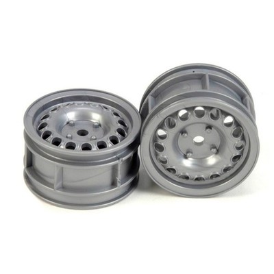M-CHASSIS CLASSIC FELGEN 1:10 ''STAHL OPTIK'' (2 STÜCK) SILBERGRAU # 300445623