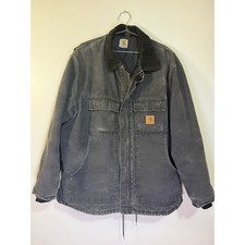 Carhartt C26 BLK Arctic Traditional Coat Mens XL Distressed FLAW