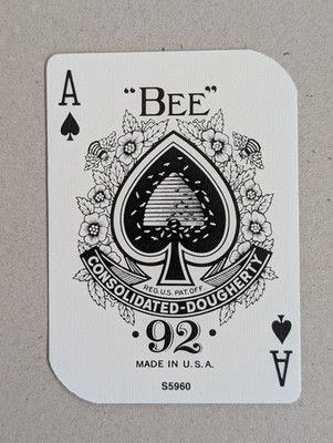 Single playing card - Ace of Spades - USA - Bee 921 Consolidated Dougherty [65]