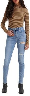 Levi s Damen Jeans 721 High Rise Skinny Jeans Hellblau W27 L30