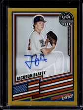 2026 Panini Stars and Stripes Prizm Jackson Beatty Signatures Gold Auto #/10