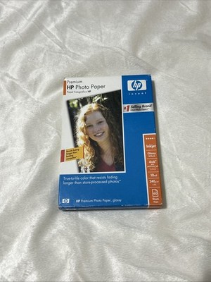 New HP Premium Photo Paper For Inkjet Printer 4 X 6 Pk 60