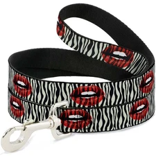 Dog Leash Mouth Zebra NARROW 0.5"