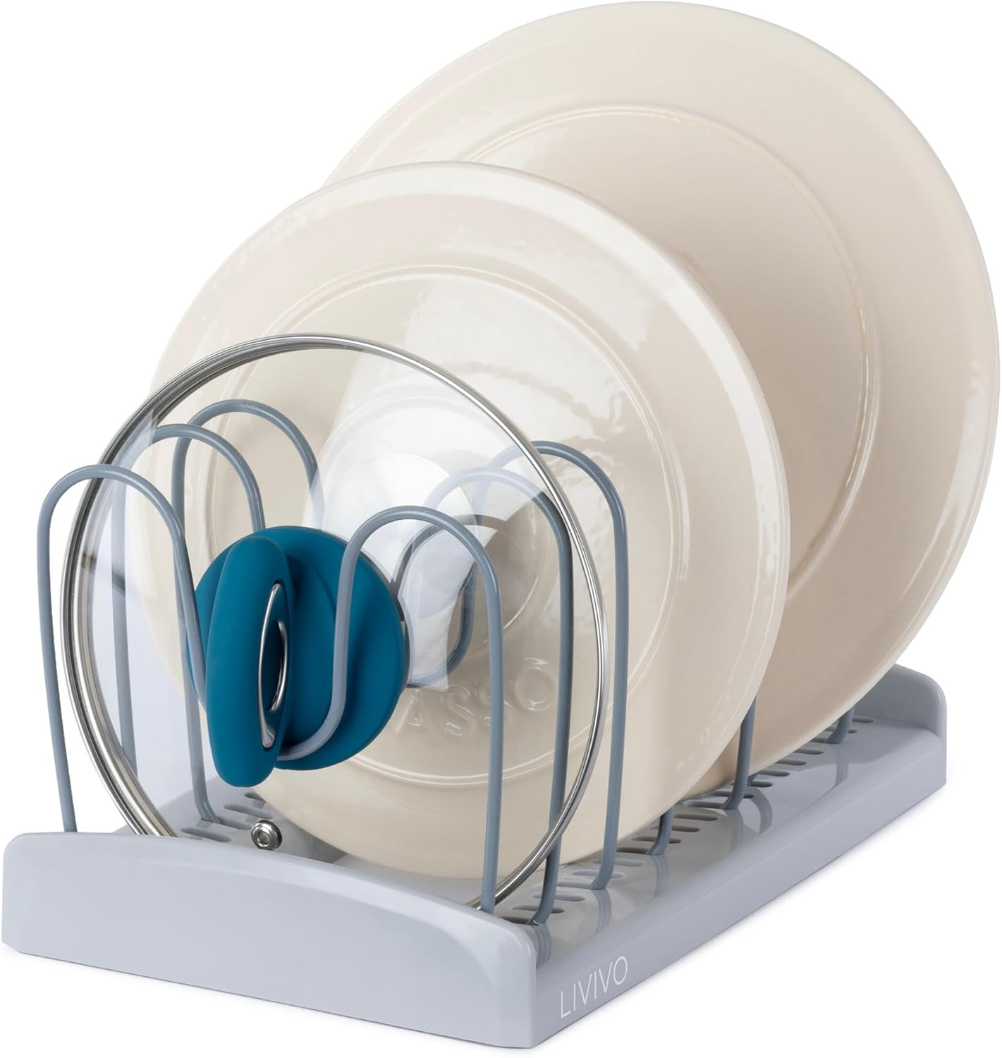 Adjustable Lid Holder Rack for Pots, Pans, Trays & Chopping Boards – Kitchen Cup