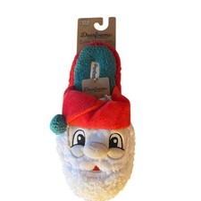 Dearfoams Unisex Santa Claus Christmas Slippers Red White Green New W 9-10/M 7-8