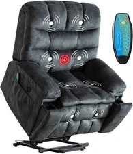 CANMOV Large Power Lift Recliner with Massage and Heat for Elderly, Heavy Duty