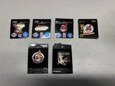 6 Cleveland Indians Hat/Lapel Pins Chief Wahoo