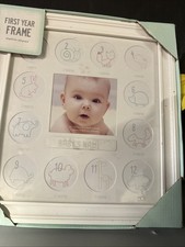 Stepping Stones Monthly Milestones Baby First Year Picture Frame Nursery Decor