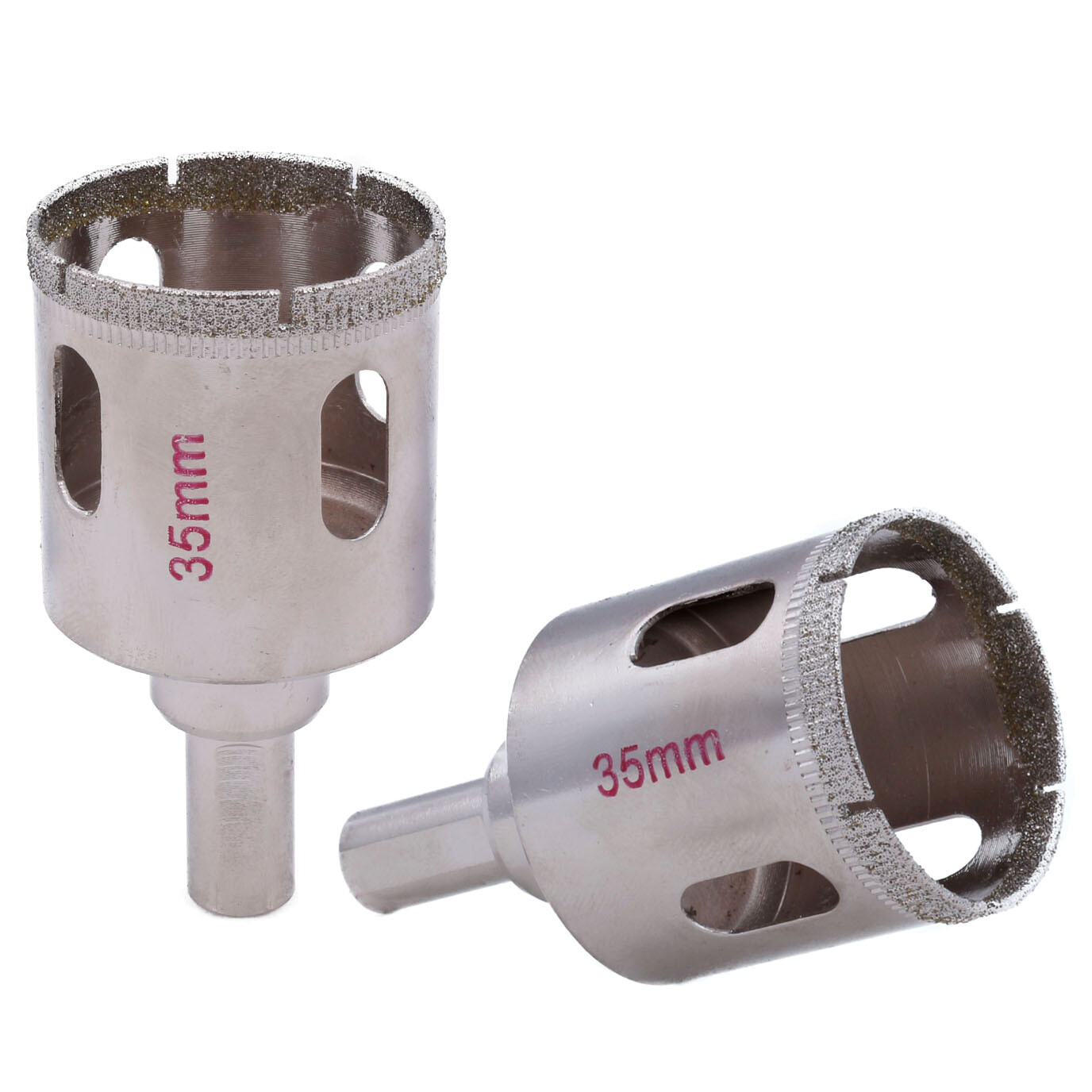 2Pcs 35mm Diamond Hole Saws 1-3/8" Granite Drill Bits Tools for Stone Glass Tile