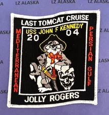 US NAVY VF-103 JOLLY ROGERS 2004 LAST TOMCAT CRUISE USS JOHN F KENNEDY PATCH N4