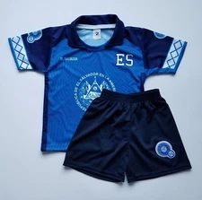 El Salvador Blue Jersey and Shorts Uniform for Kids Set