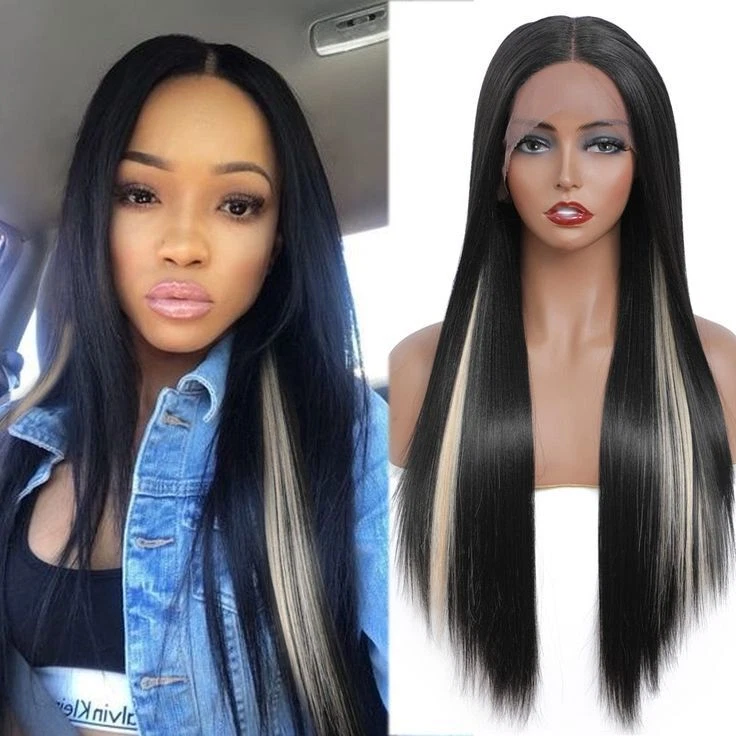 Blonde synthetic lace front wigs sales
