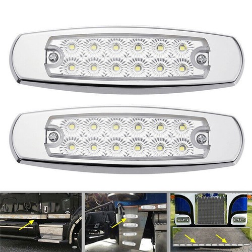 6.5 Inch Clear Amber Trailer Truck Side Lights - Turn Signal Clearance Function - Picture 4 of 9
