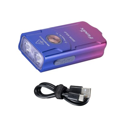 Fenix E03R v2.0 Rechargeable Keychain Flashlight with Red LED (Nebula)
