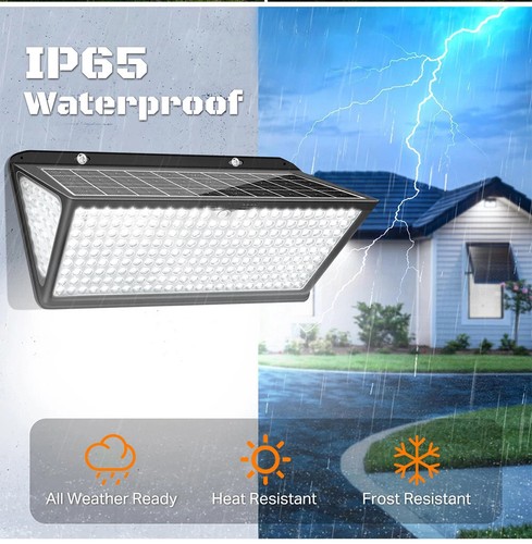 Solar Lights Outdoor Waterproof Motion Sensor 258 LED Solar Security Wall Lights - Picture 7 of 12