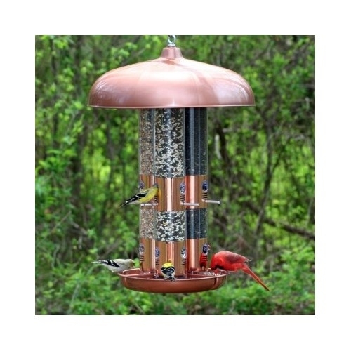 Triple Tube Bird Feeder 9 Feeding Ports 20 9 X 10 83 Copper