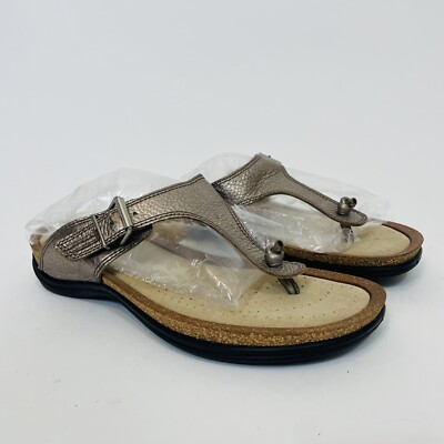 Ecco Womens Passion Teo Leather Thong Sandal 10-10.5 Footbed Comfort