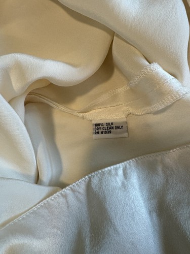 Teri Jon Ricky Freeman Kleid 100 % Seide Elfenbein - Bild 11 von 14