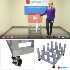 HEAVY DUTY VINYL, DIGITAL MEDIA, PRINTING, STORAGE MOBILE FLOOR RACK