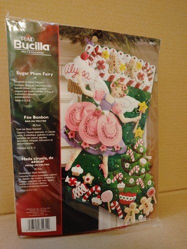 Bucilla SUGAR PLUM FAIRY 18 Christmas Felt Stocking Kit 85431 NEW bucilla-sugar-plum-fairy-18-christmas-felt-stocking-kit-85431-new