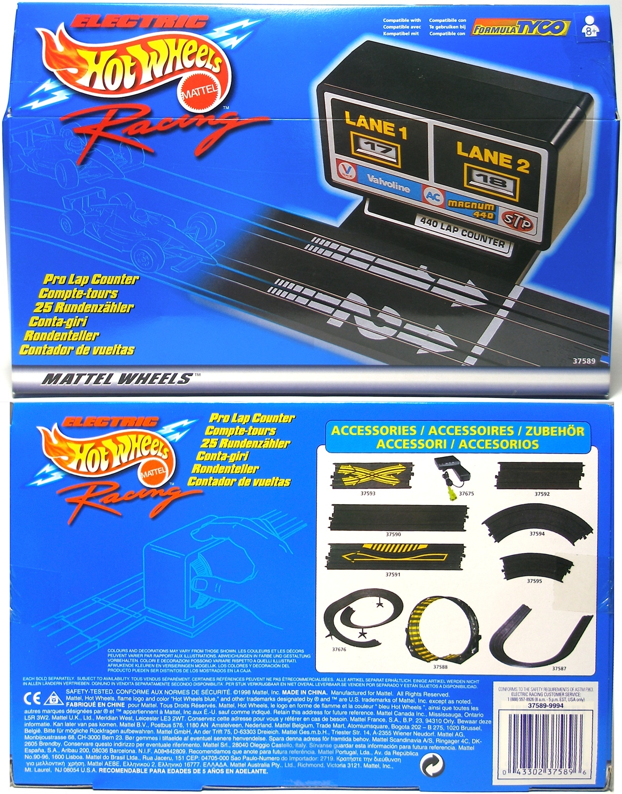 1998 TYCO Mattel Slot Car Pro Automati Lap Counter 1978 On Quik-Clik Track 37589