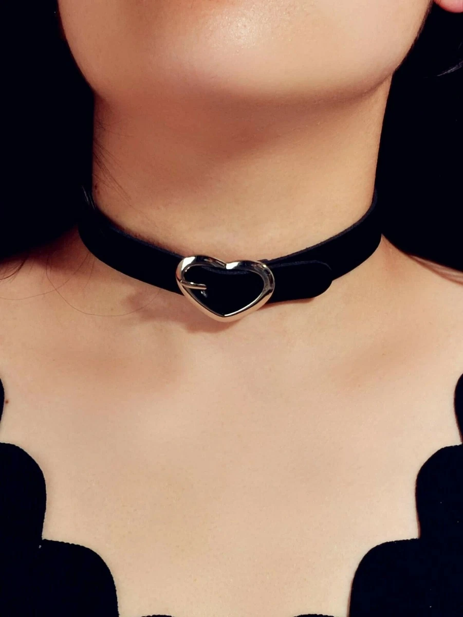 Black 2024 heart choker
