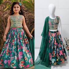 Readymade kids girls lehenga choli party wear eid indian girls designer dress